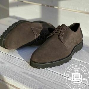 Modern Brown Suede Lace-Up Shoe