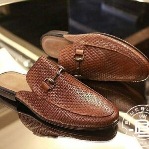 Gold Strap Mules