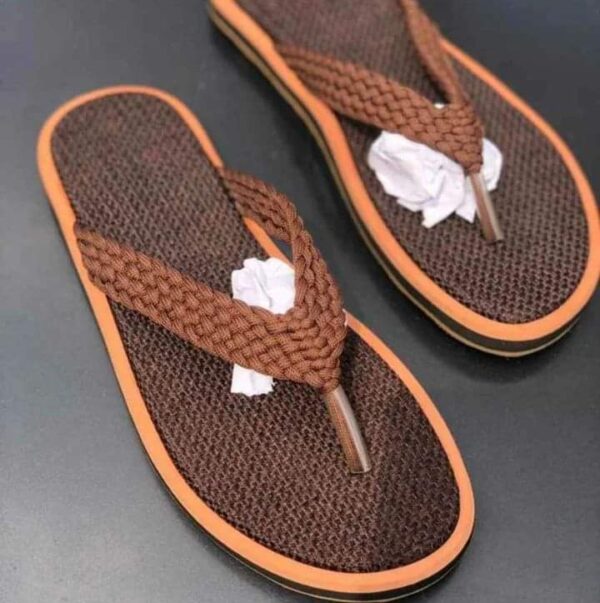 Braided Natural Fiber Flip-Flops - Image 3