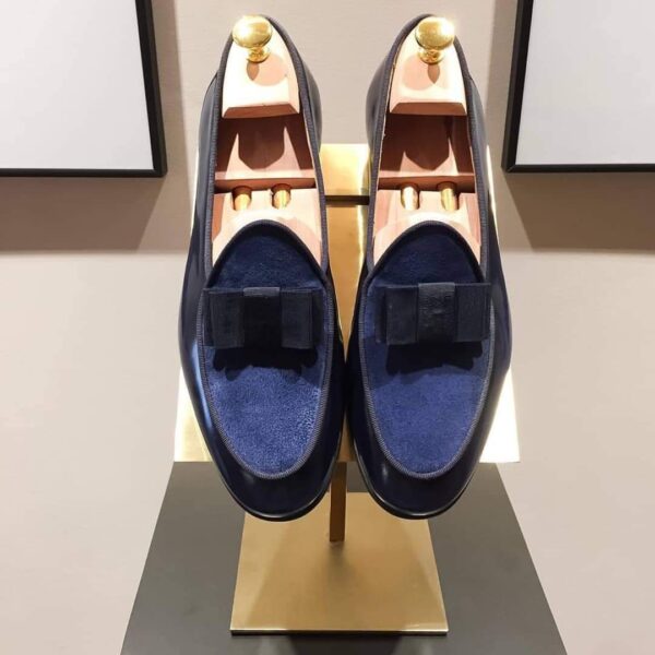 Suede Bow Loafers - Image 4