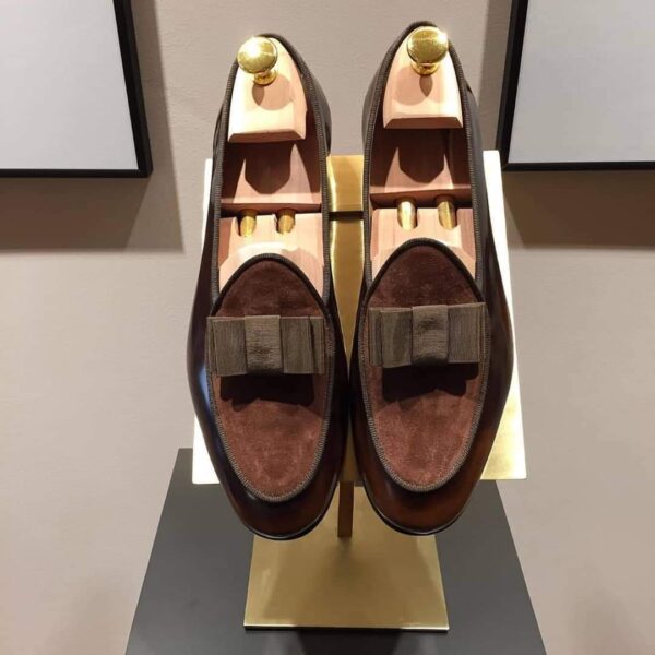Suede Bow Loafers - Image 3