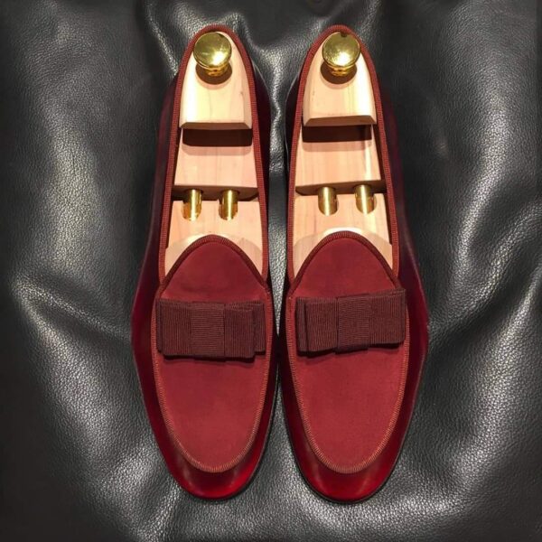 Suede Bow Loafers - Image 2