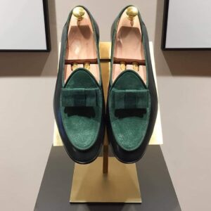 Suede Bow Loafers