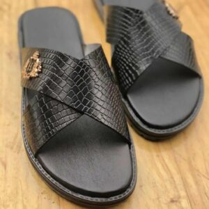 Crocodile Texture Slide Slippers