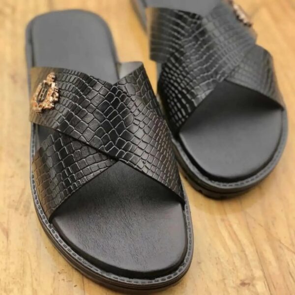 Crocodile Texture Slide Slippers