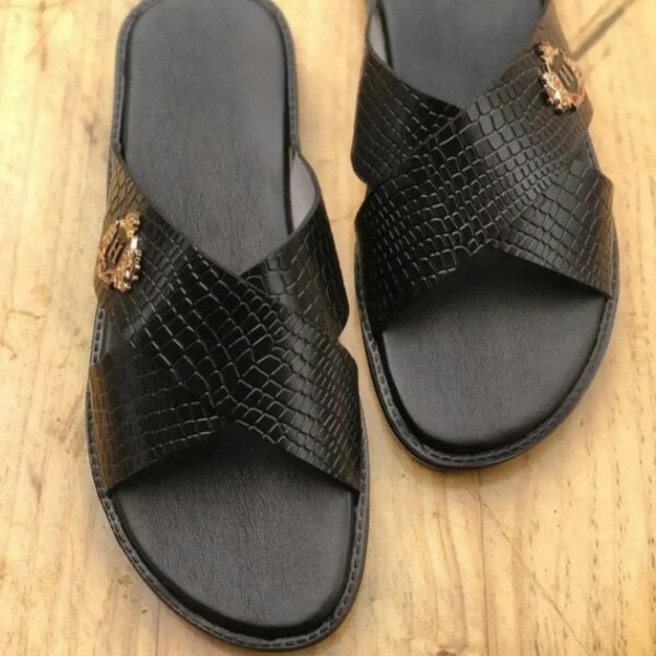 Crocodile Texture Slide Slippers - Image 2