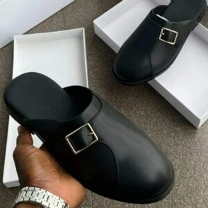 Classic Leather Buckle Mules
