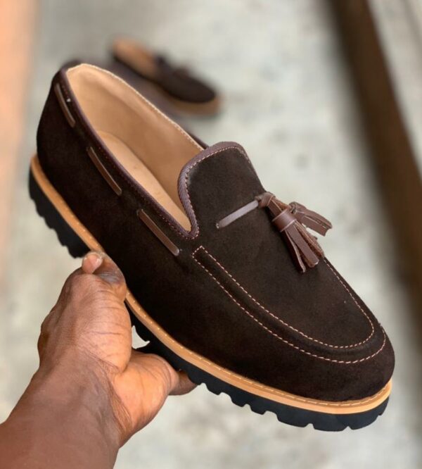 Brown Suede Tassel Loafer